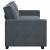 Canapea cu 3 locuri, gri închis, 220x78x84 cm, material catifea GartenMobel Dekor