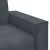 Canapea cu 3 locuri, gri închis, 220x78x84 cm, material catifea GartenMobel Dekor