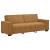 Canapea cu 3 locuri, Maro, 220x78x84 cm, catifea GartenMobel Dekor