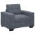 Canapea scaun gri închis 100x78x80 cm catifea GartenMobel Dekor