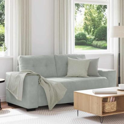 Canapea loveseat gri deschis 180x77x82 cm catifea GartenMobel Dekor