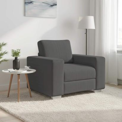 Canapea Scaun Gri închis 100x77x82 cm țesătură velur GartenMobel Dekor