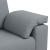 Sofa cu 3 locuri Gri deschis 220 cm țesătură GartenMobel Dekor