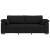 Sofa cu 3 locuri Negru 220 cm țesătură GartenMobel Dekor