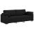 Sofa cu 3 locuri Negru 220 cm țesătură GartenMobel Dekor