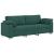 Sofa cu 3 locuri Verde închis 220 cm țesătură GartenMobel Dekor