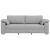 Sofa cu 3 locuri Gri nori 220 cm țesătură GartenMobel Dekor