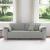 Sofa cu 3 locuri Gri nori 220 cm țesătură GartenMobel Dekor