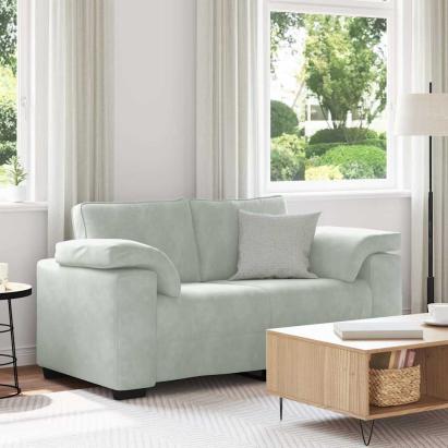 Canapea lovesea gri deschis 160x77x82 cm catifea GartenMobel Dekor