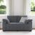 Canapea lovesea gri închis 160x77x82 cm catifea GartenMobel Dekor