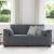 Canapea lovesea gri închis 180x77x82 cm catifea GartenMobel Dekor