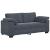 Canapea lovesea gri închis 180x77x82 cm catifea GartenMobel Dekor
