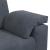 Canapea cu 3 locuri gri închis 220x77x82 cm catifea GartenMobel Dekor