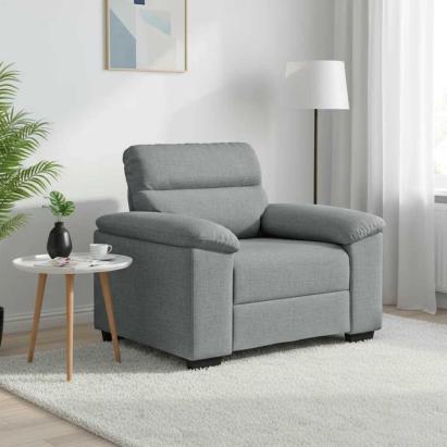 Canapea Scaun Gri deschis 100x81x84 cm Tesatura GartenMobel Dekor