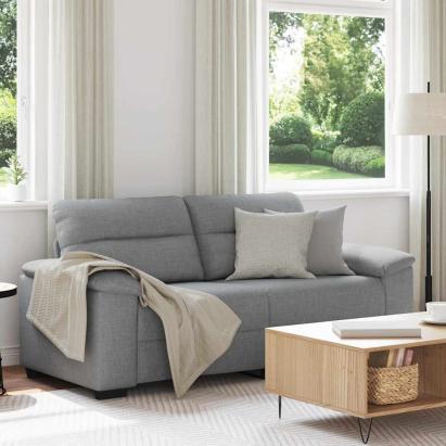 Canapea cu 2 locuri, țesătură gri deschis, 180x81x84 cm GartenMobel Dekor
