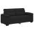 Canapea cu 2 locuri negru 180x81x84 cm stofa GartenMobel Dekor