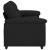 Canapea cu 2 locuri negru 180x81x84 cm stofa GartenMobel Dekor
