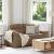 Canapea cu 2 locuri Cappuccino, 160x81x84 cm, piele ecologică GartenMobel Dekor
