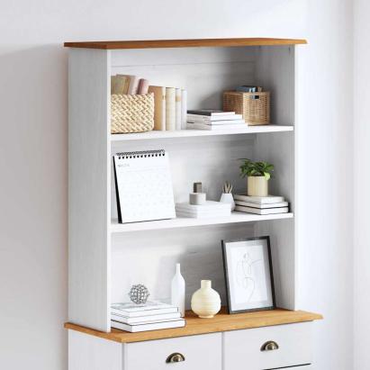 Hutch ASKIM 91 x 30 x 104 cm Lemn masiv de pin GartenMobel Dekor