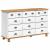 Comodă cu sertar ASKIM Alb 79 x 40 x 133,5 cm Lemn de pin masiv GartenMobel Dekor