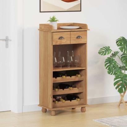 Cabinet pentru vin ASKIM Ceară de Miere 57 x 37 x 114 cm GartenMobel Dekor