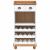 Cabinet pentru vin ASKIM Alb cu Capac de Miere 57 x 37 x 114 cm GartenMobel Dekor