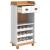 Cabinet pentru vin ASKIM Alb cu Capac de Miere 57 x 37 x 114 cm GartenMobel Dekor