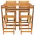 Set bistro 5 pcs Ulei Natural Lemn Solid de Acacia GartenMobel Dekor