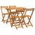 Set bistro 5 pcs Ulei Natural Lemn Solid de Acacia GartenMobel Dekor
