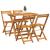 Set bistro 5 pcs Ulei Natural Lemn Solid de Acacia GartenMobel Dekor