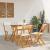 Set bistro cu pernă 5 pcs Ulei Natural Lemn Solid de Acacia GartenMobel Dekor