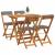 Set bistro cu pernă 5 pcs Ulei Natural Lemn Solid de Acacia GartenMobel Dekor