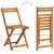 Set bistro cu pernă 5 pcs Ulei Natural Lemn Solid de Acacia GartenMobel Dekor