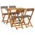 Set bistro cu pernă 5 pcs Ulei Natural Lemn Solid de Acacia GartenMobel Dekor