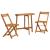 Set bistro 3 pcs Ulei Natural Lemn Solid de Acacia GartenMobel Dekor