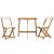 Set bistro cu pernă 3 pcs Ulei Natural Lemn Solid de Acacia GartenMobel Dekor
