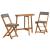Set bistro cu pernă 3 pcs Ulei Natural Lemn Solid de Acacia GartenMobel Dekor