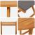 Set bistro cu pernă 3 pcs Ulei Natural Lemn Solid de Acacia GartenMobel Dekor