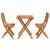 Set bistro 3 pcs Ulei Natural Lemn Solid de Acacia GartenMobel Dekor
