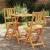 Set bistro 3 pcs Ulei Natural Lemn Solid de Acacia GartenMobel Dekor