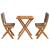 Set bistro cu pernă 3 pcs Ulei Natural Lemn Solid de Acacia GartenMobel Dekor