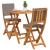 Set bistro cu pernă 3 pcs Ulei Natural Lemn Solid de Acacia GartenMobel Dekor
