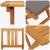 Set bistro cu pernă 3 pcs Ulei Natural Lemn Solid de Acacia GartenMobel Dekor
