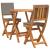 Set bistro cu pernă 3 pcs Ulei Natural Lemn Solid de Acacia GartenMobel Dekor