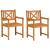Bancă de exterior 2 pcs natural 56 x 55,5 x 90 cm GartenMobel Dekor