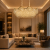 Candelabru din Cristal VELOURA Supremo Reale 16xE14, Auriu, 120x35 cm