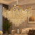 Candelabru din cristal VELOURA Regalis, 22xE14, D80 cm, auriu