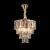 Candelabru din cristal VALMONT Petito, 3xE14, D30 cm, auriu reglabil