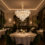 Candelabru din cristal VALMONT Eleganza, 8xE14, auriu, D50 cm