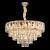Candelabru din cristal VALMONT Eleganza, 8xE14, auriu, D50 cm